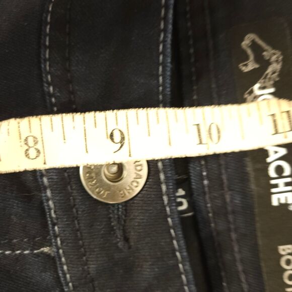 Jordache Womens 10 34x31 Navy Blue Bootcut Stretch Beaded Bedazzled Jeans - Picture 7 of 8